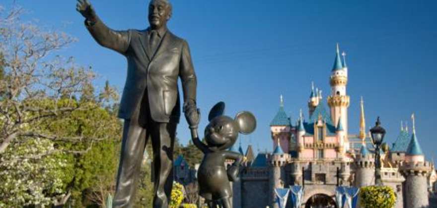 Disneyland castle with Walt