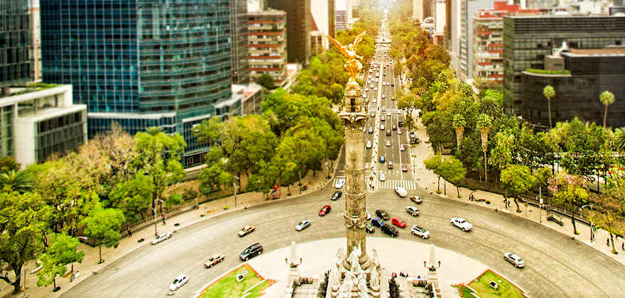 Cars covered by AAA insurance drive in Mexico