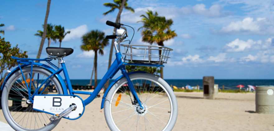 bicycle near beach at b ocean resort