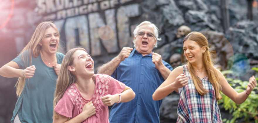 people at skull island at universal orlando resort