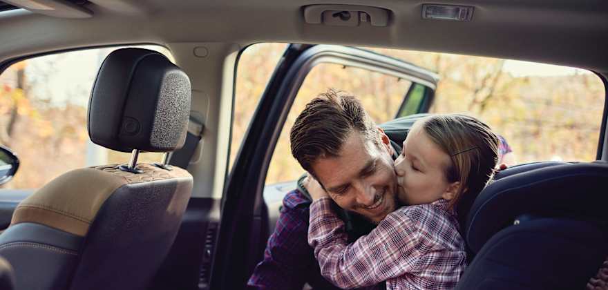 child in booster seat