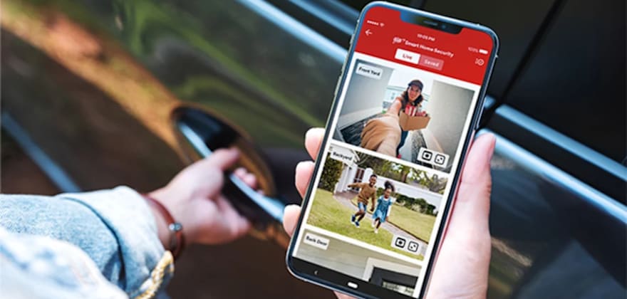 The AAA Smart Home Security app on a phone