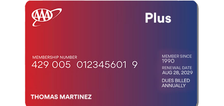 AAA Plus membership card