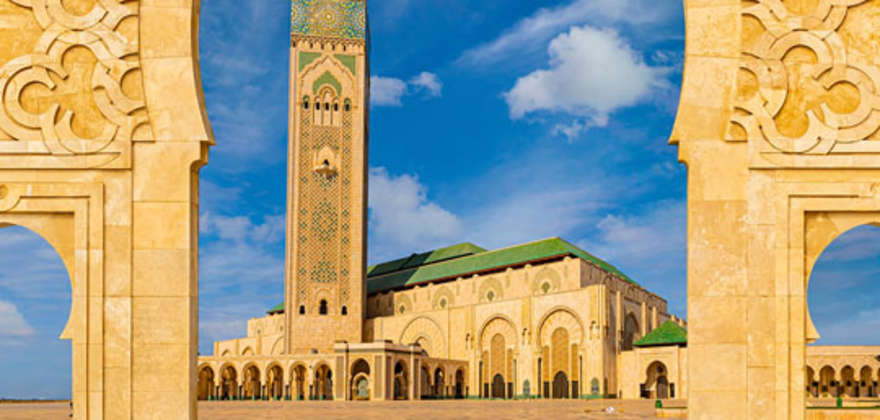 Framing view of Hassan II Mosque