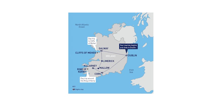 map of ireland route