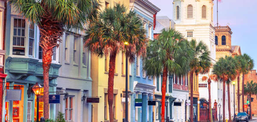 Charleston, SC cityscape in the historic district