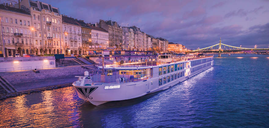 uniworld ship docked in europe