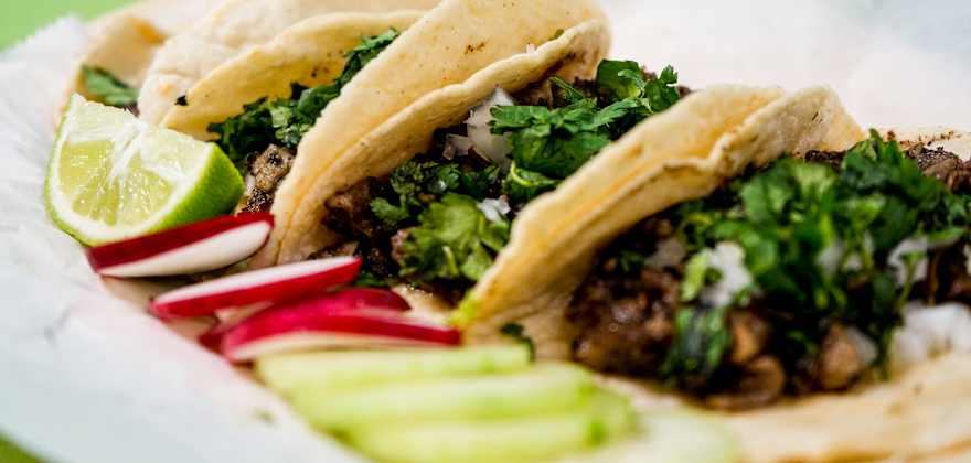 Tacos on plate