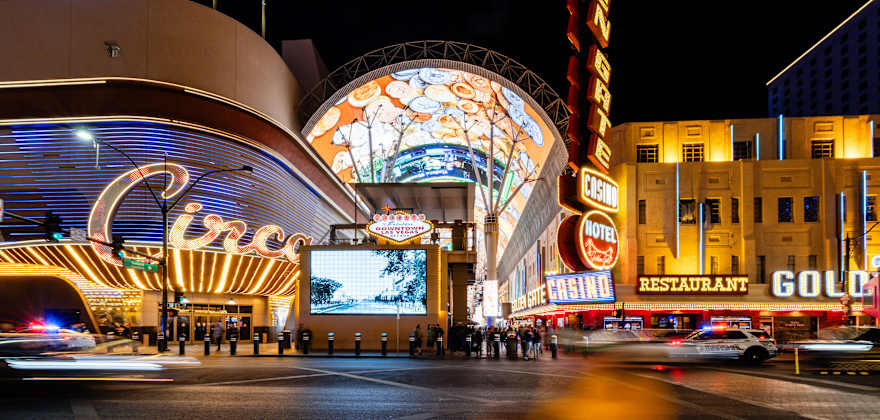 The canopy screen over the Fremont Street Experience in Las Vegas.