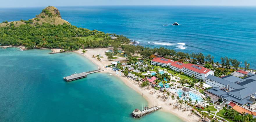 aerial of sandals grand st. lucian resort