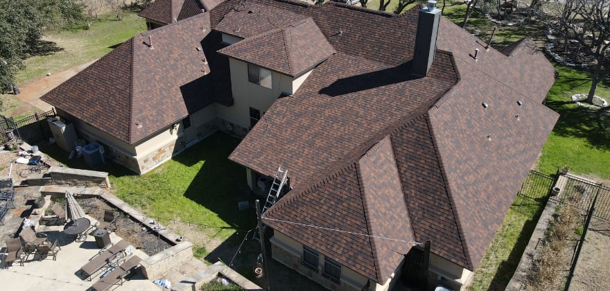 roof overhead view discount on roofing