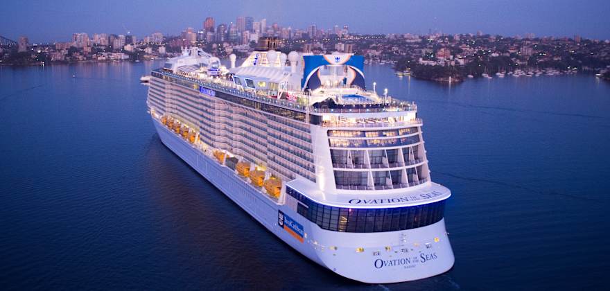 royal caribbean ship in sydney harbour