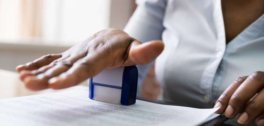 a person signs a notarized form