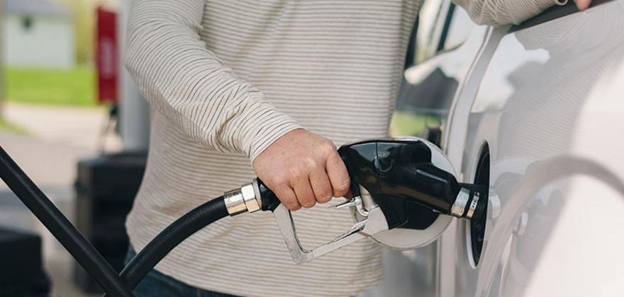 A AAA Member fills up at the pump