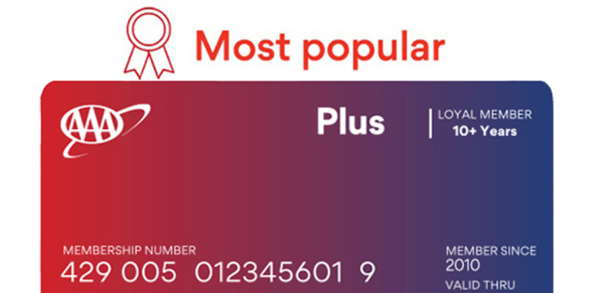 Example of a AAA Plus membership card