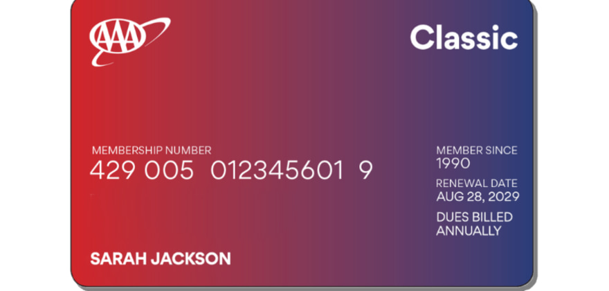 AAA classic membership card