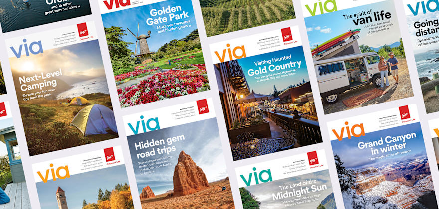Digital Via magazine covers.