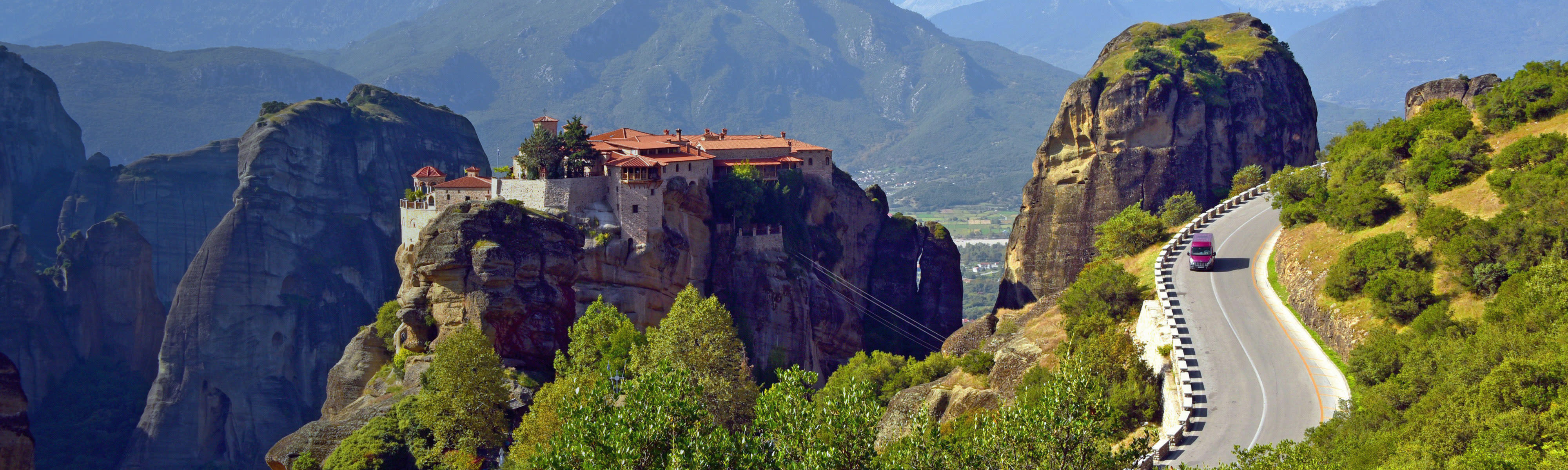 Varlaam Monastery in Greece on a cliff.