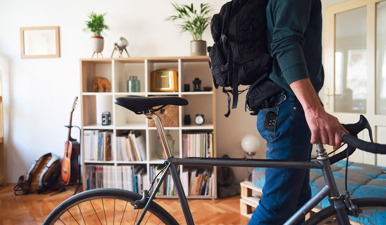 Person with bike