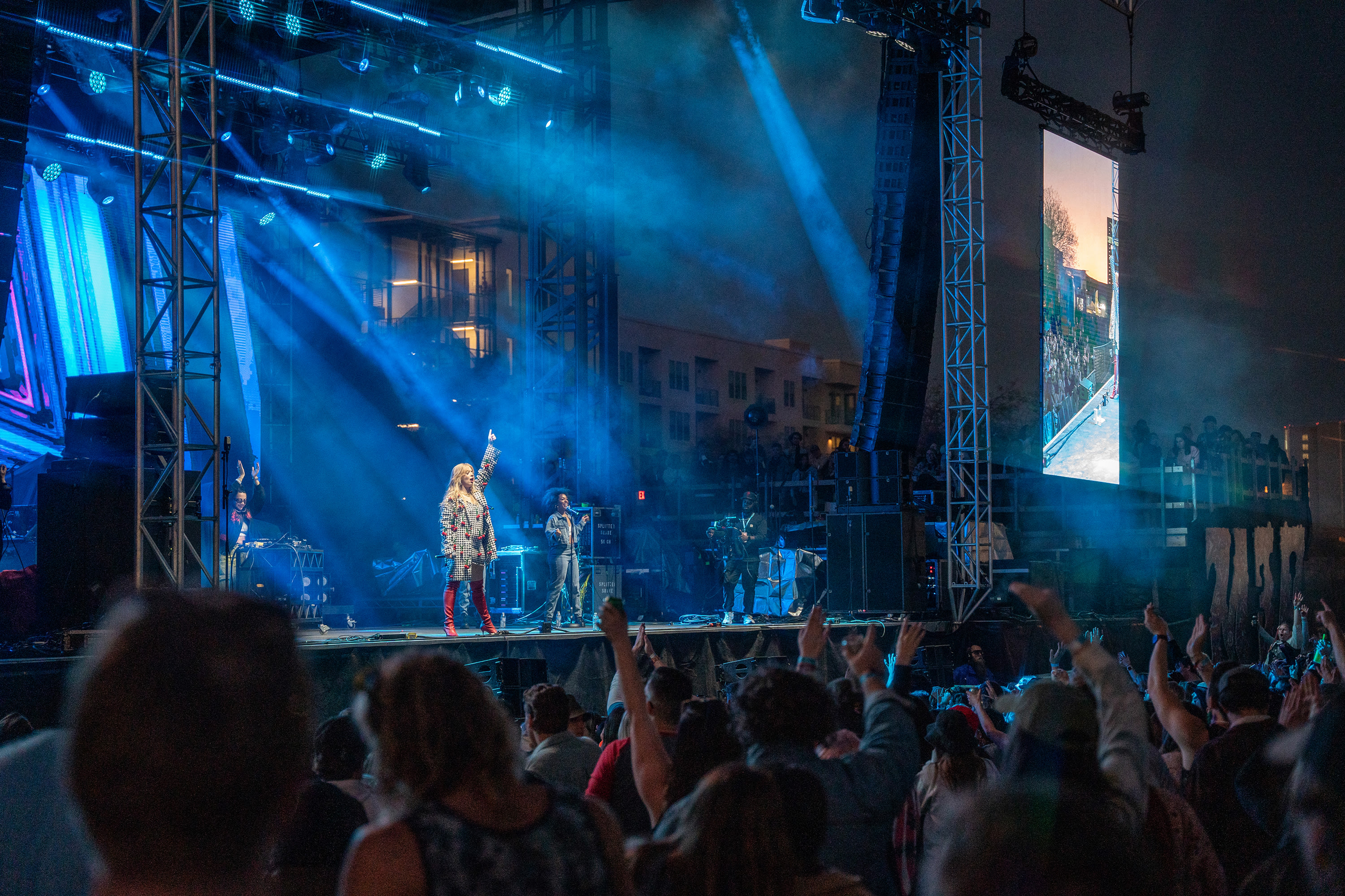 Artists on stage at the McDowell Music Festival.