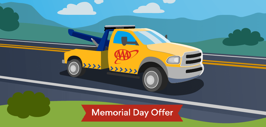 AAA Tow truck - Memorial day offer
